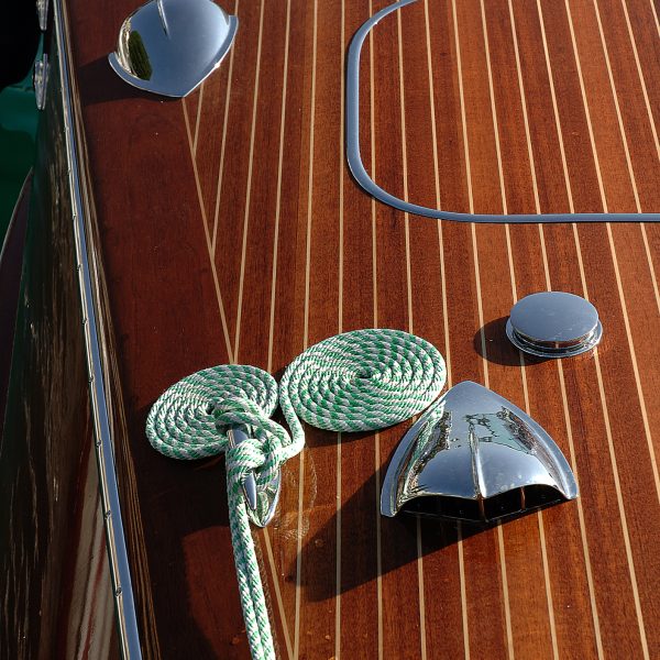 Gardone Riviera (Bs),lake of Garda,Lombardy,Italy,a Riva vintage speedboad meeting,particular of a speedboat